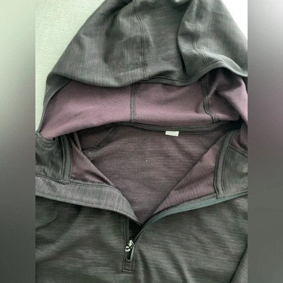 LULULEMON Mens Vent Tech 1/2 Zip Long Sleeve Shirt with Hood Size M - Picture 9 of 13